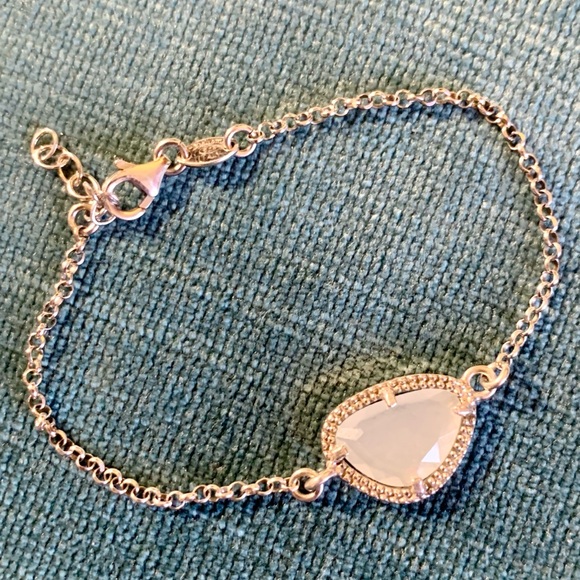 Dyadema Jewelry - Dyadema Sterling Silver Bracelet Chain Faceted Stone Y2K Signed Italy Jewelry